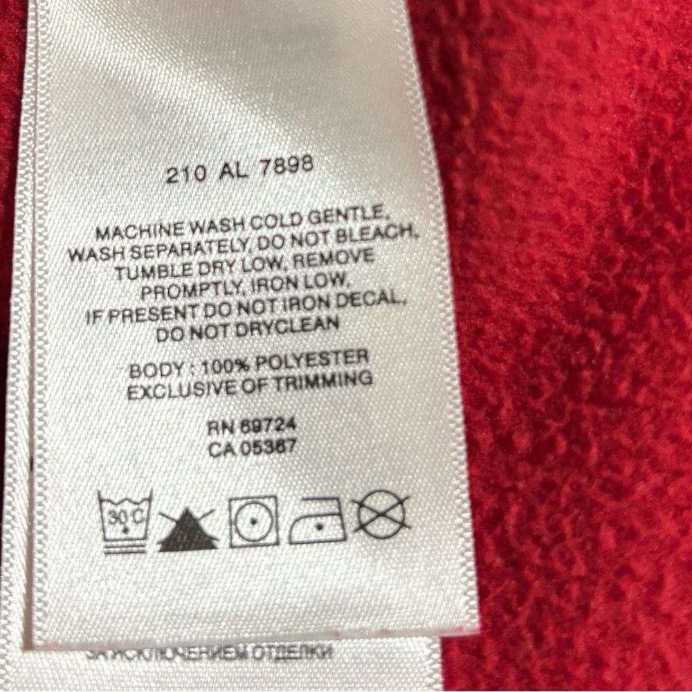 Columbia Red‎ Quilted Hooded Zip Front Jacket